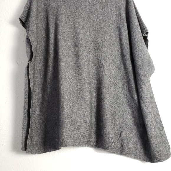 Halogen Wool & Cashmere Blend Cowl Neck Poncho - Picture 5 of 8